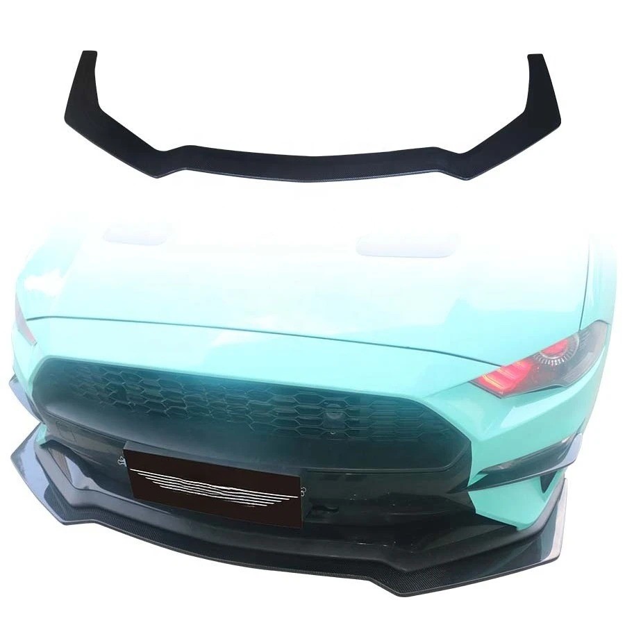 2018-2023 for  Mustang GT Style Carbon Fiber Body Kit Stylish New Front Lip & Chin Splitter Bumper